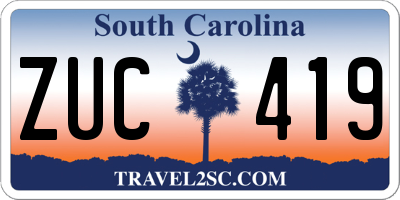 SC license plate ZUC419