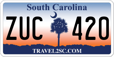 SC license plate ZUC420