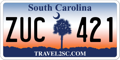 SC license plate ZUC421