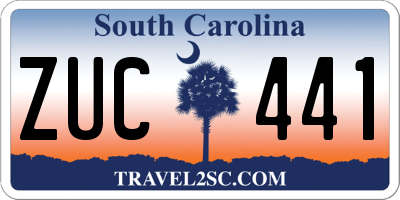 SC license plate ZUC441