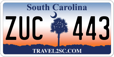 SC license plate ZUC443
