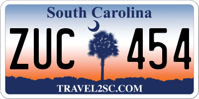 SC license plate ZUC454