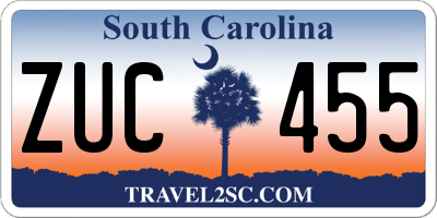 SC license plate ZUC455
