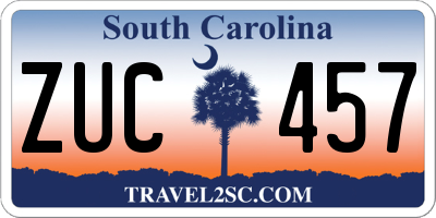 SC license plate ZUC457