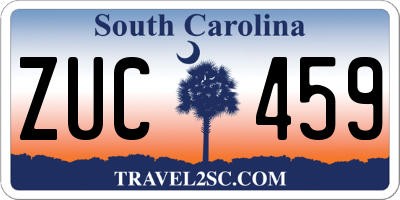 SC license plate ZUC459