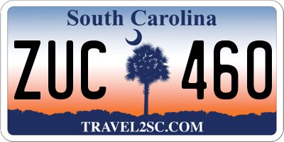 SC license plate ZUC460