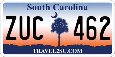 SC license plate ZUC462
