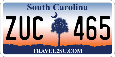 SC license plate ZUC465