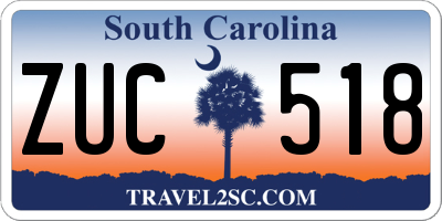 SC license plate ZUC518