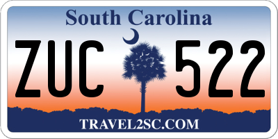 SC license plate ZUC522