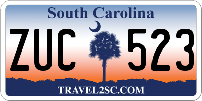 SC license plate ZUC523