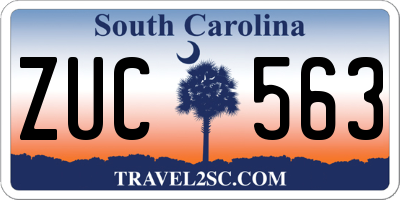 SC license plate ZUC563
