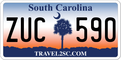 SC license plate ZUC590