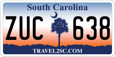 SC license plate ZUC638