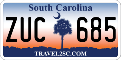 SC license plate ZUC685