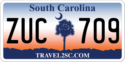 SC license plate ZUC709
