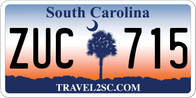 SC license plate ZUC715