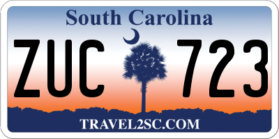 SC license plate ZUC723