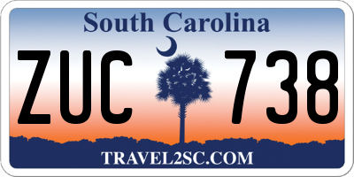 SC license plate ZUC738
