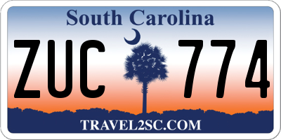 SC license plate ZUC774