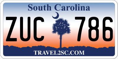 SC license plate ZUC786