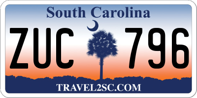 SC license plate ZUC796
