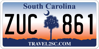 SC license plate ZUC861