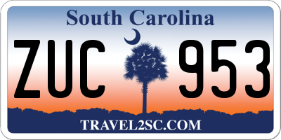 SC license plate ZUC953