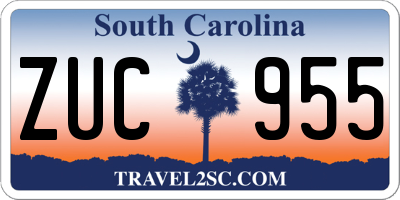 SC license plate ZUC955