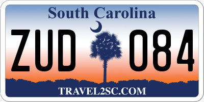 SC license plate ZUD084