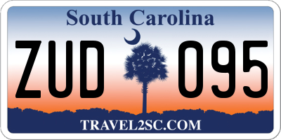 SC license plate ZUD095