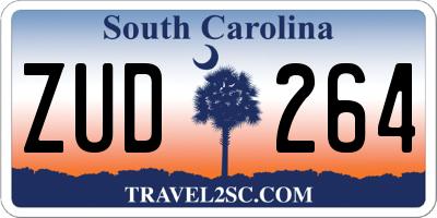 SC license plate ZUD264