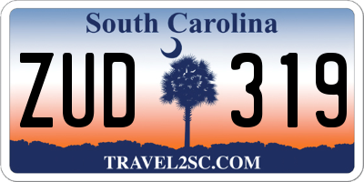 SC license plate ZUD319