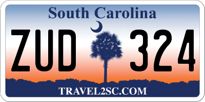 SC license plate ZUD324