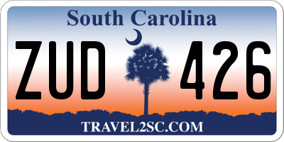 SC license plate ZUD426