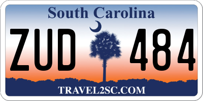 SC license plate ZUD484
