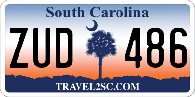 SC license plate ZUD486