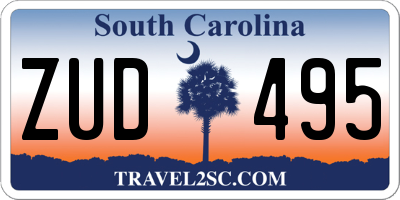 SC license plate ZUD495
