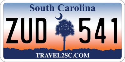 SC license plate ZUD541