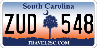 SC license plate ZUD548