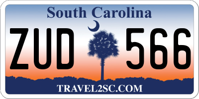 SC license plate ZUD566