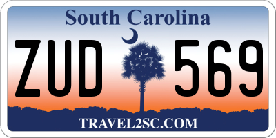 SC license plate ZUD569