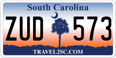 SC license plate ZUD573