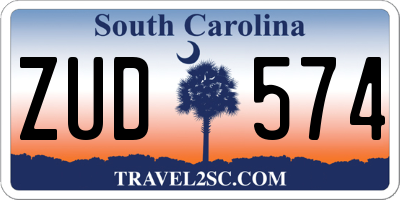 SC license plate ZUD574