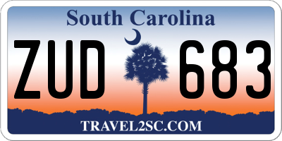 SC license plate ZUD683