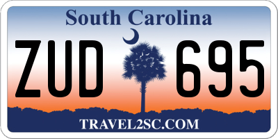 SC license plate ZUD695