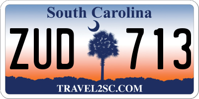 SC license plate ZUD713