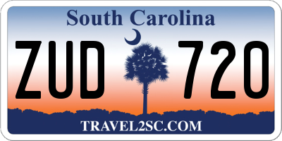 SC license plate ZUD720