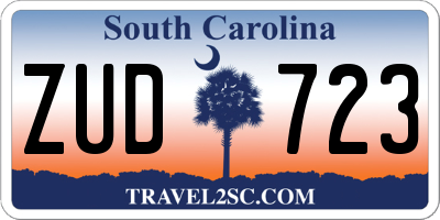 SC license plate ZUD723