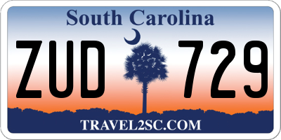SC license plate ZUD729